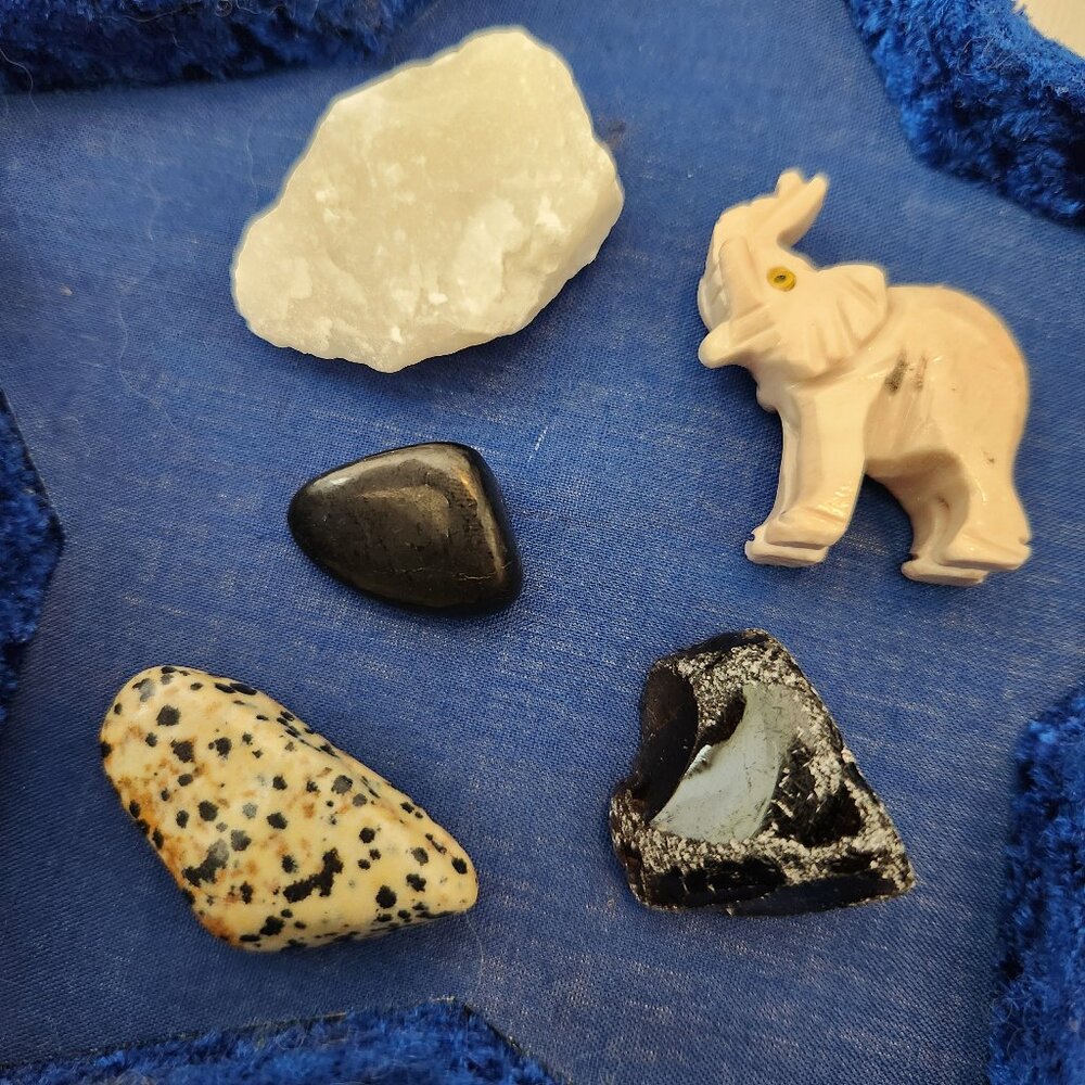 Set Of 5 Tumbled Stones/Crystals